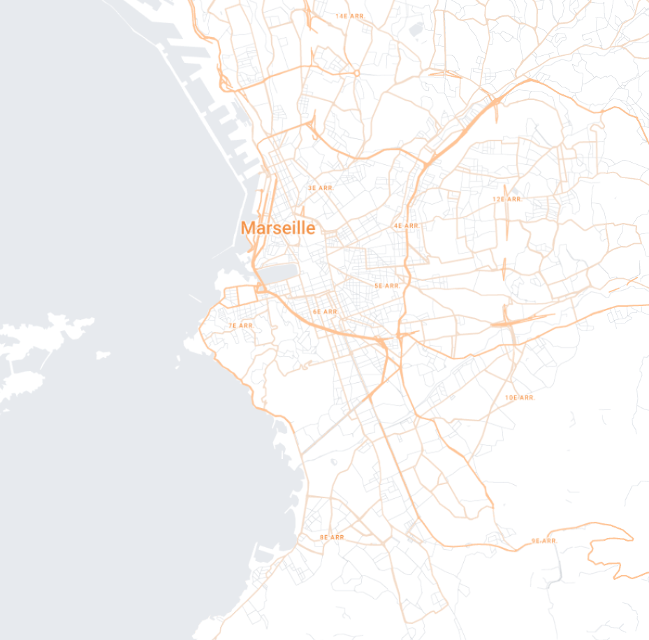 Map of Marseille location